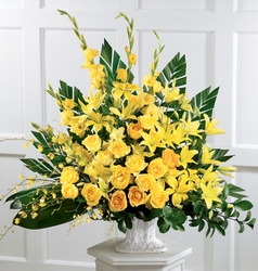 Golden Memories Arrangement From Rogue River Florist, Grant's Pass Flower Delivery